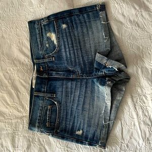 A&F Women’s Size 0 Distressed Blue Jean Shorts. Like new!